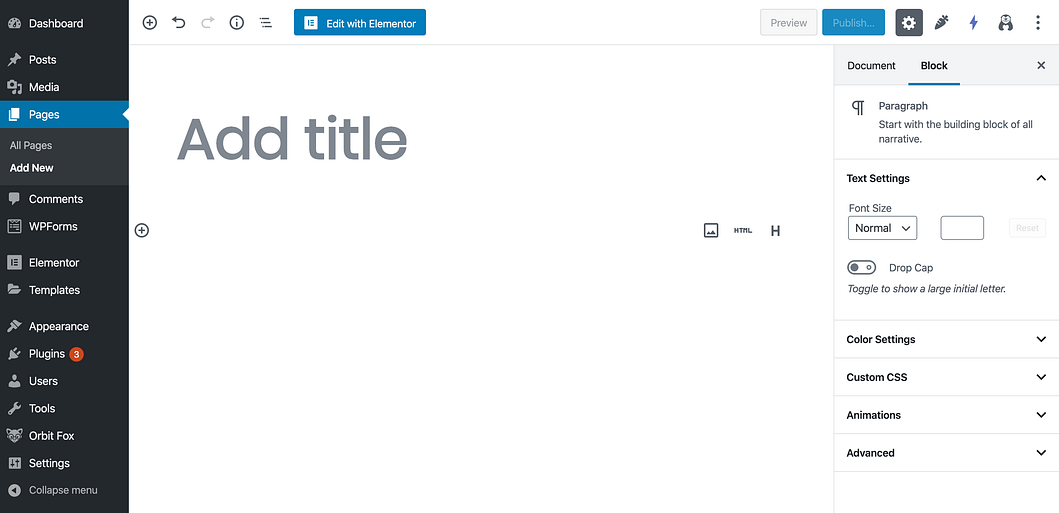 WordPress web sitesi nasıl yapılır: UI engelleme