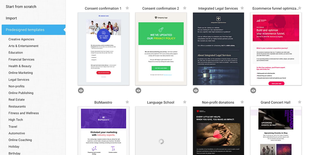 getresponse templates