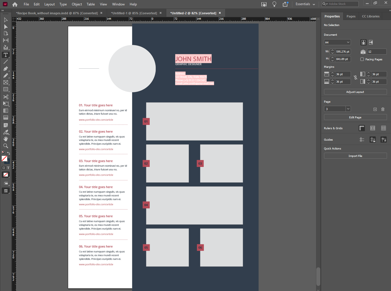 resume on indesign - Photoshop vs Illustrator vs InDesign