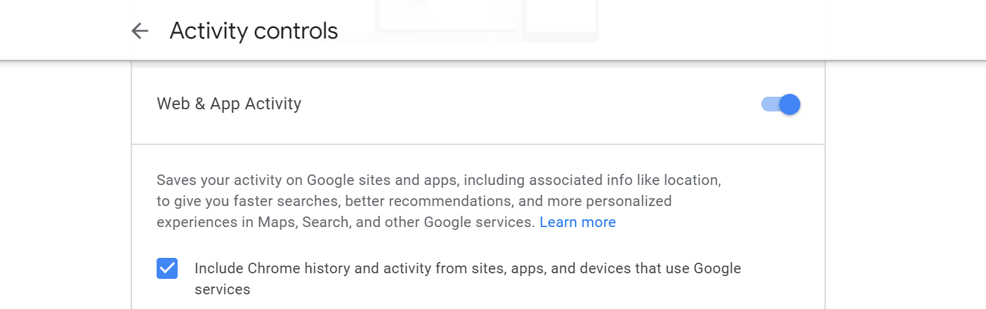 Turning off tracking in Google