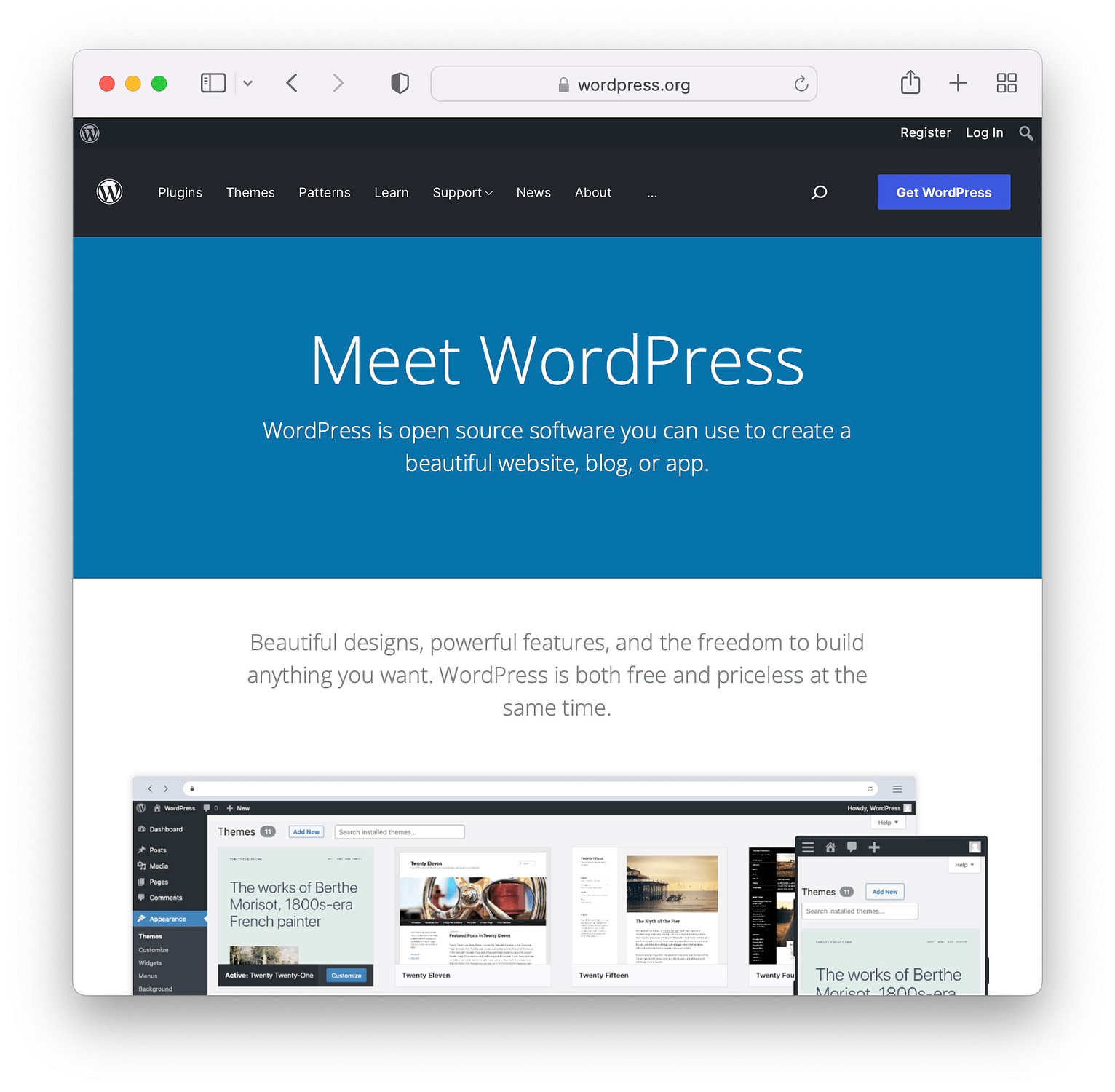 WordPress header and footer