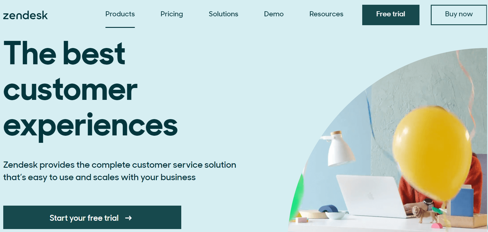 Zendesk homepage