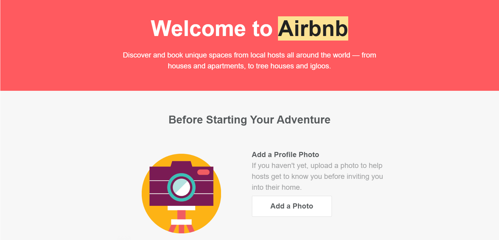 نمونه سری ایمیل خوش آمدگویی AirBnb. 