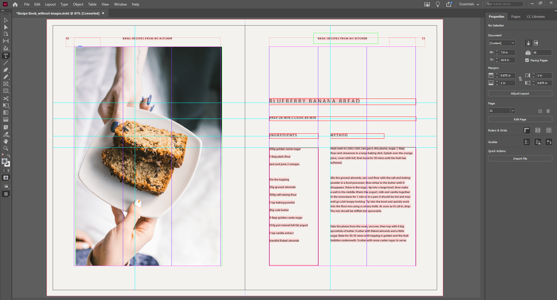 indesign pamphlet
