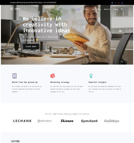 Best free WordPress themes: zakra