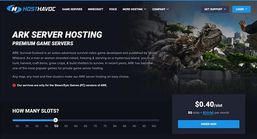 HostHavoc - best ARK server hosting