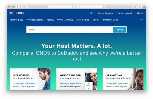 Best domain name registrar #3: 1&1 Ionos
