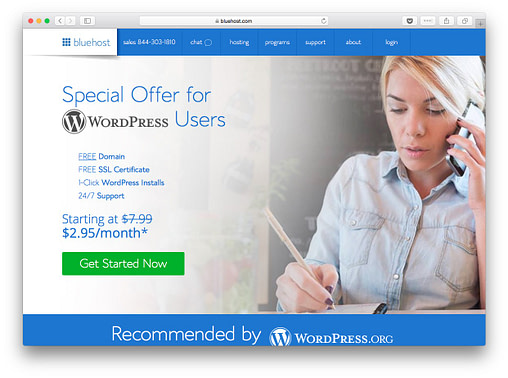Fastest WordPress hosting: bluehost