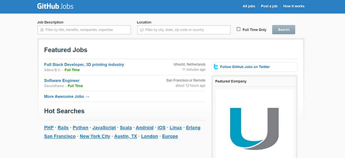GitHub jobs