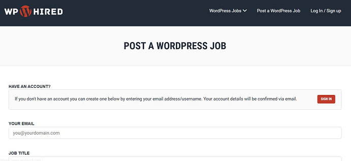 WpHired WordPress jobs