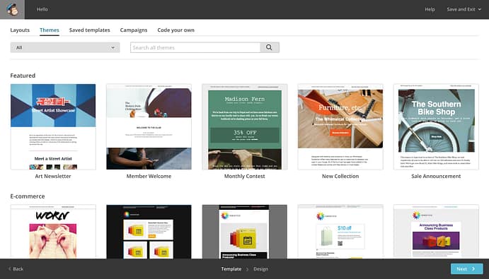 plantillas de mailchimp