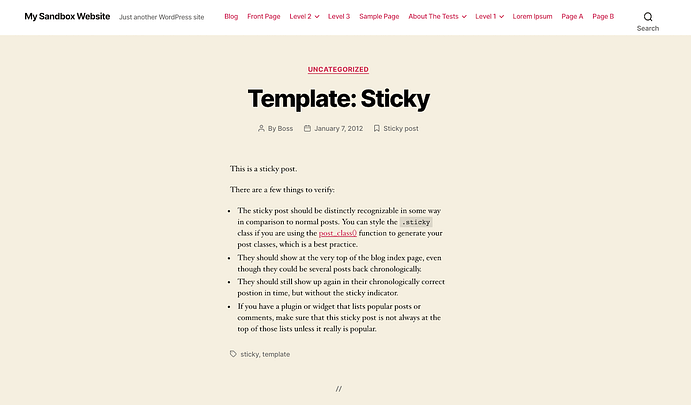 How to make a WordPress website: normal site