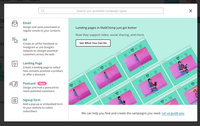 mailchimp new campaign
