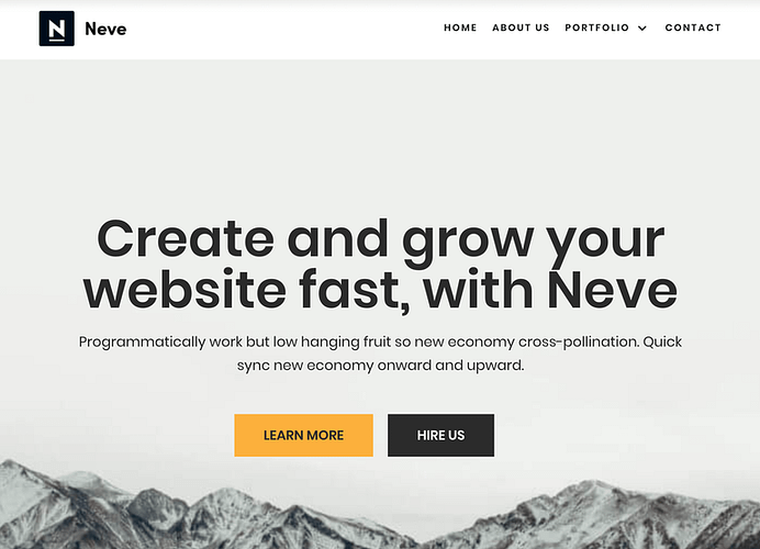 How to make a WordPress website: your new Neve home design