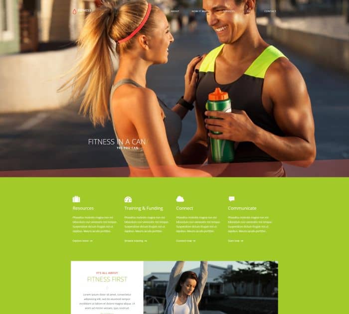 Best Bootstrap 4 templates: Fitness