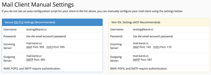 email config manual to configure your inbox after you transfer email address to another provider
