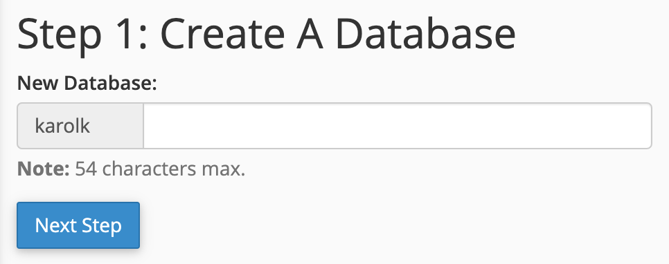 Create a new MySQL database