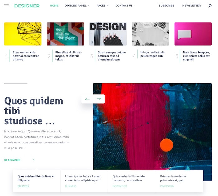 Best WordPress themes #9: designer
