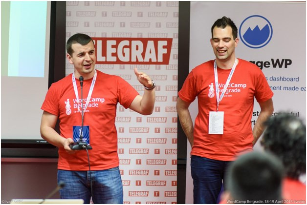 Milan Ivanovic and Marko Heijnen, WordCamp Belgrade Organizers