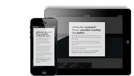 adblock notify responsive
