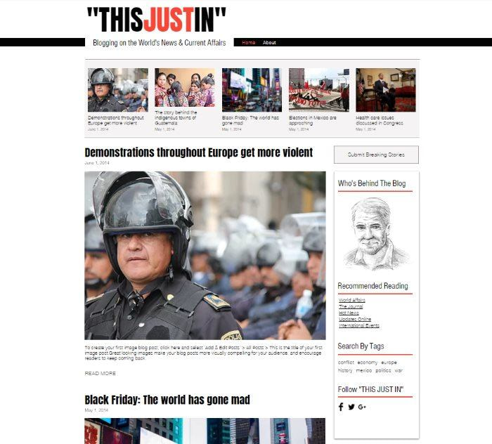 Wix templates: News