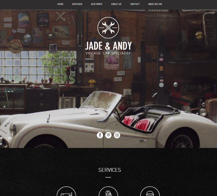 Wix templates: Vintage