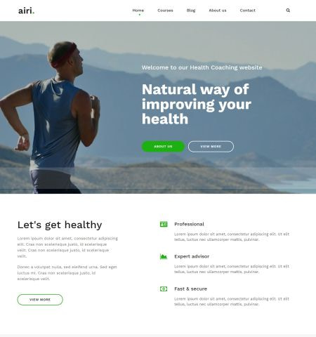 Best Fitness and Lifestyle WordPress Themes: Airi