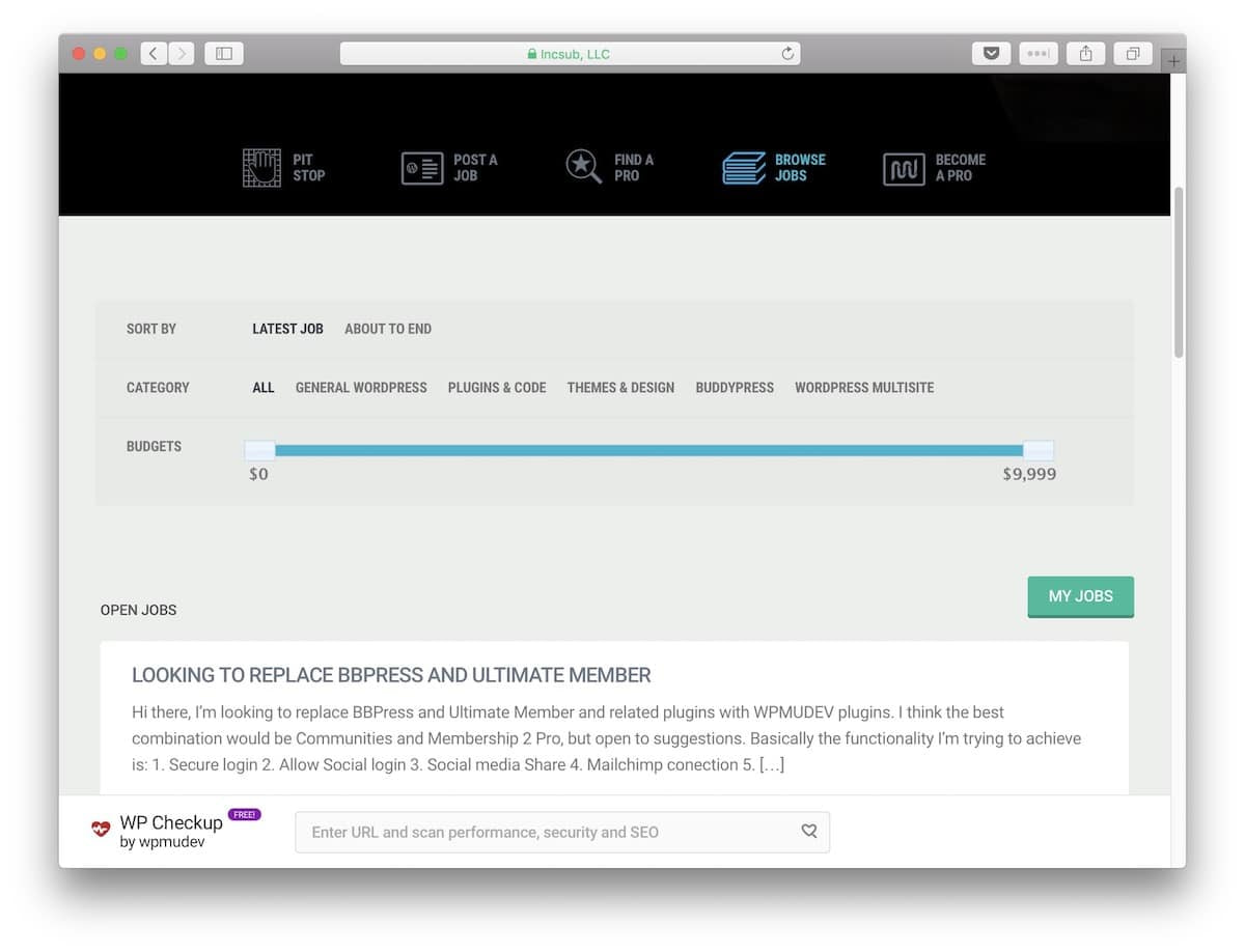 WPMU Dev Job Board