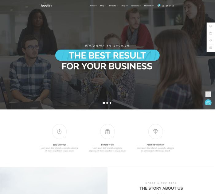 SEO friendly WordPress themes: Jevelin