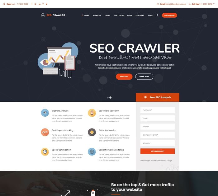 SEO friendly WordPress themes: SEO Crawler