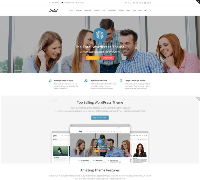 SEO friendly WordPress themes: Total