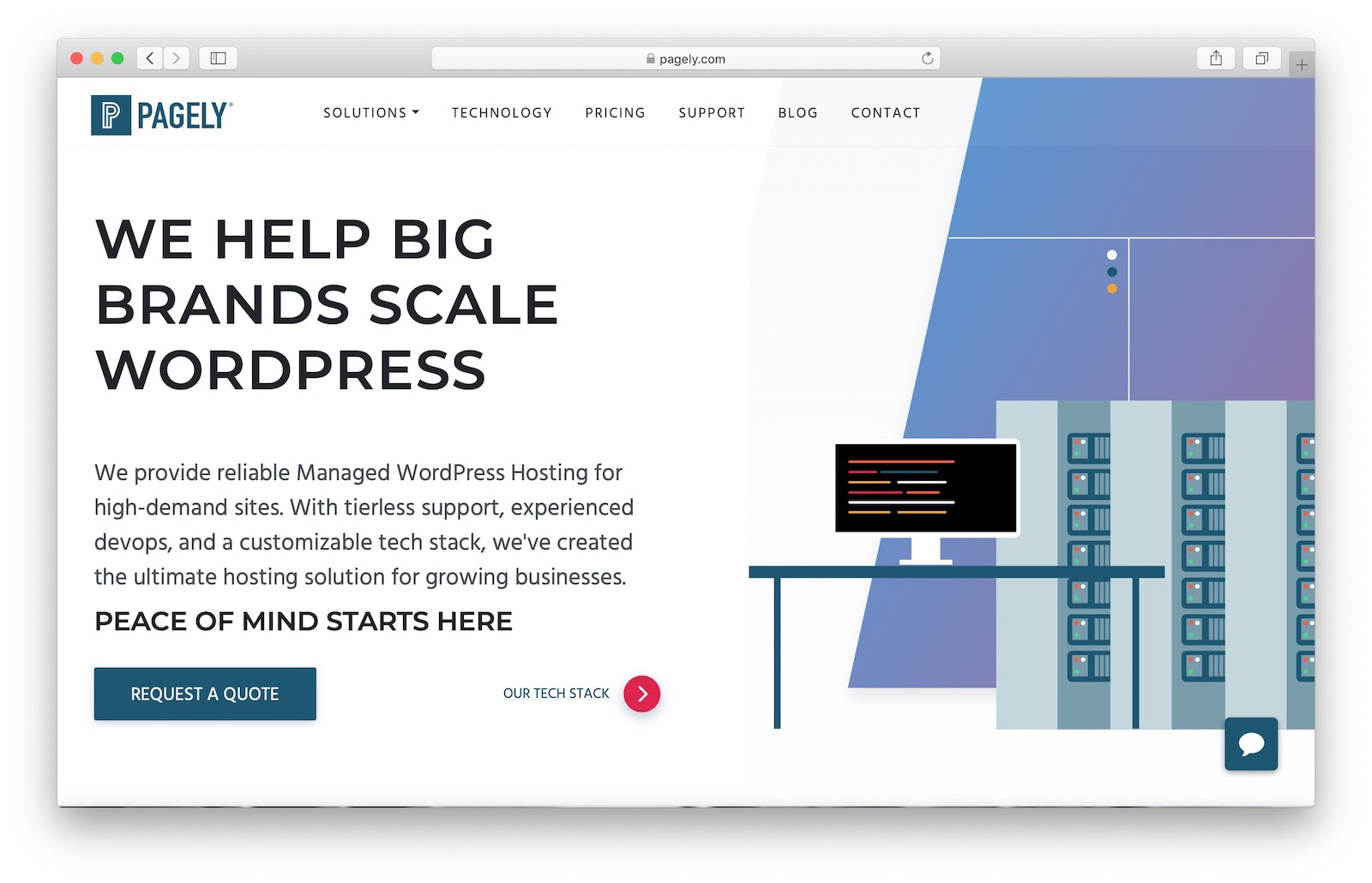expensive managed WordPress hosting example from Pagely