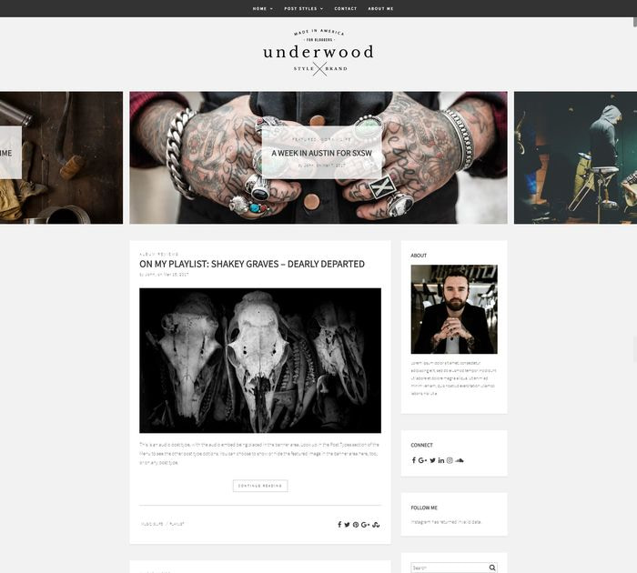 Best free WordPress themes for writers: Underwood