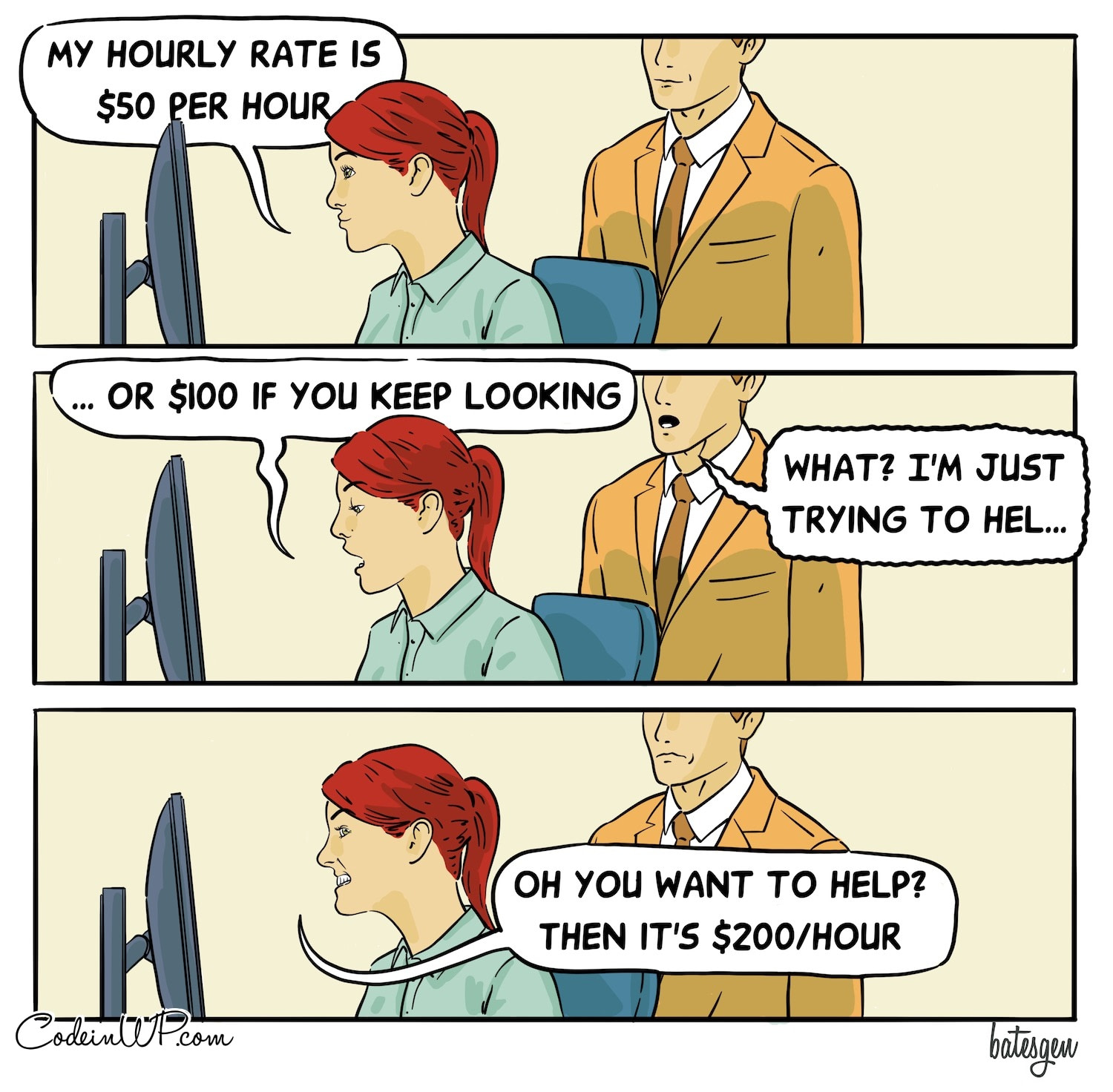 What makes a client good or bad / client from hell: RATES
