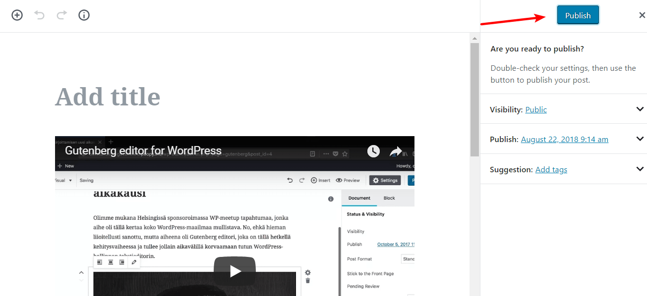 publish post
