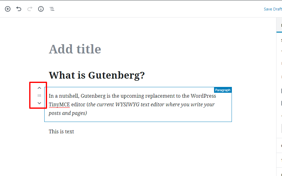 move gutenberg blocks