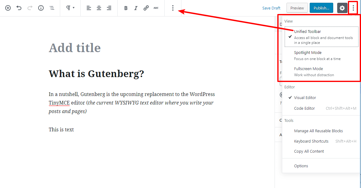 Gutenberg views