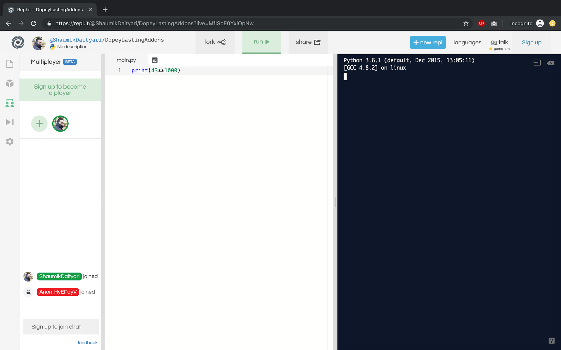 Repl.it Collaboration