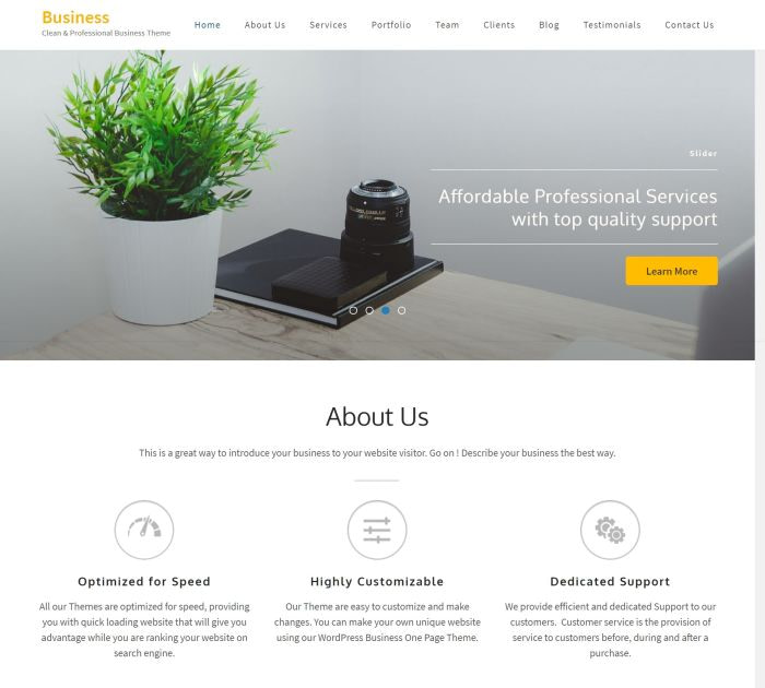 business one page