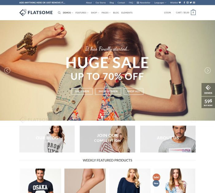 Best WordPress themes: flatsome