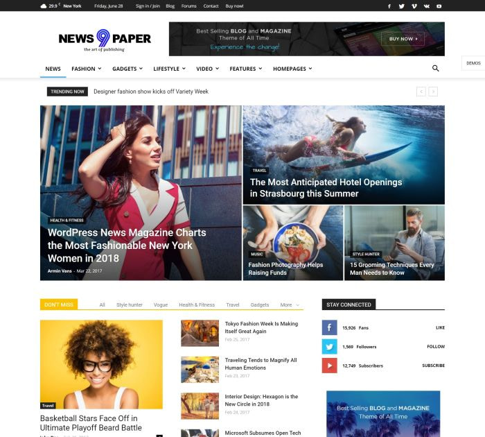 Best WordPress themes: Newspaper