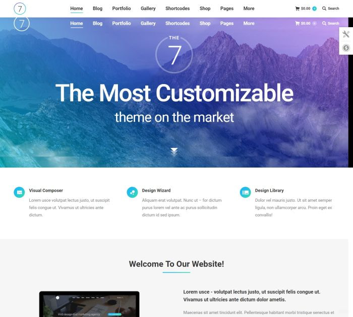 Best WordPress themes: the7