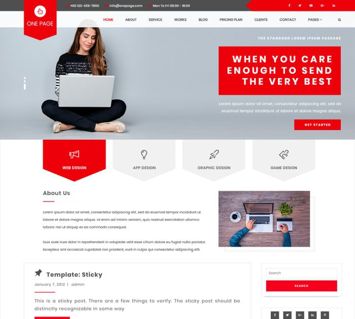 vw one page