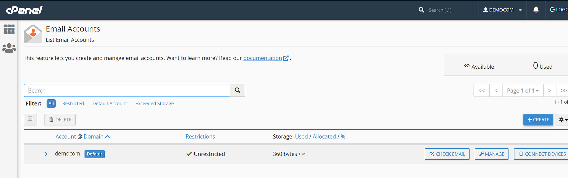 email accounts - Plesk vs cPanel