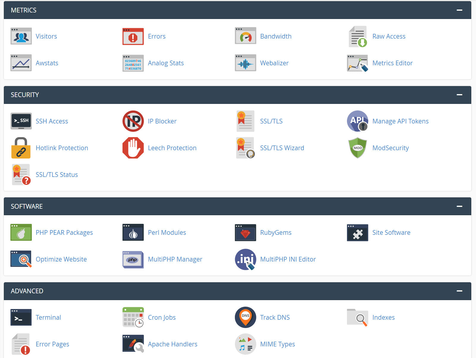 cpanel dash