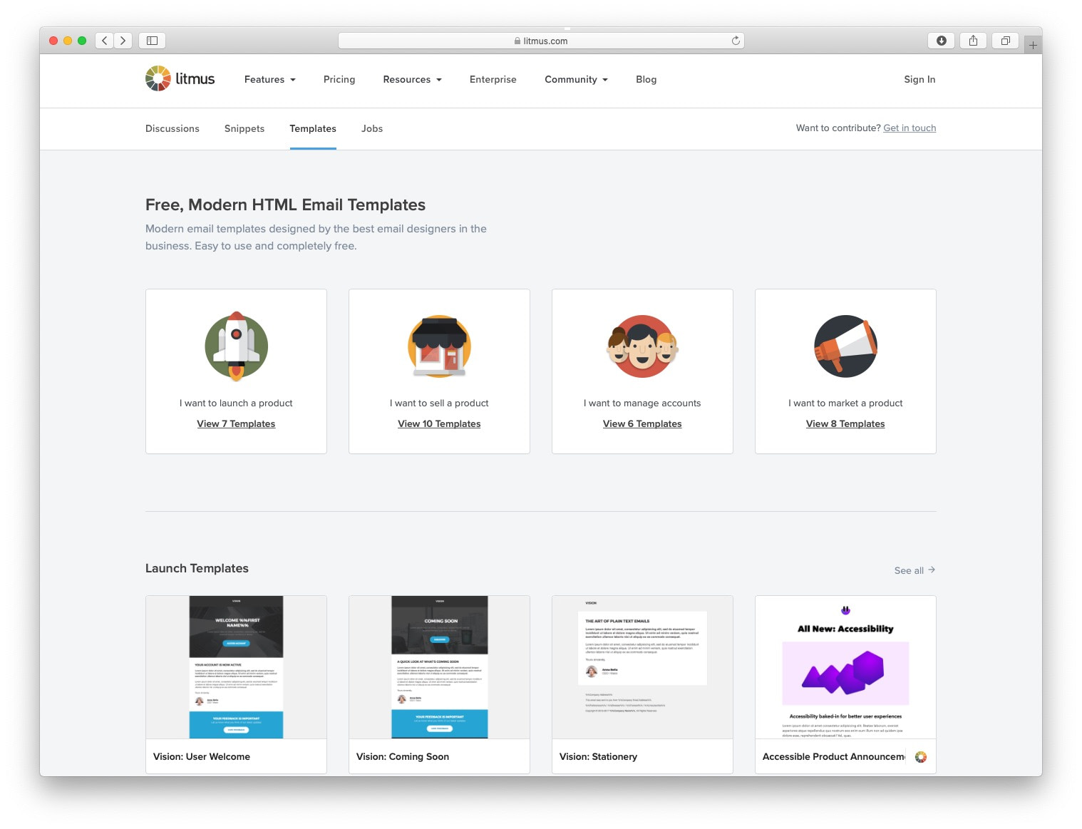 Free email newsletter templates: litmus