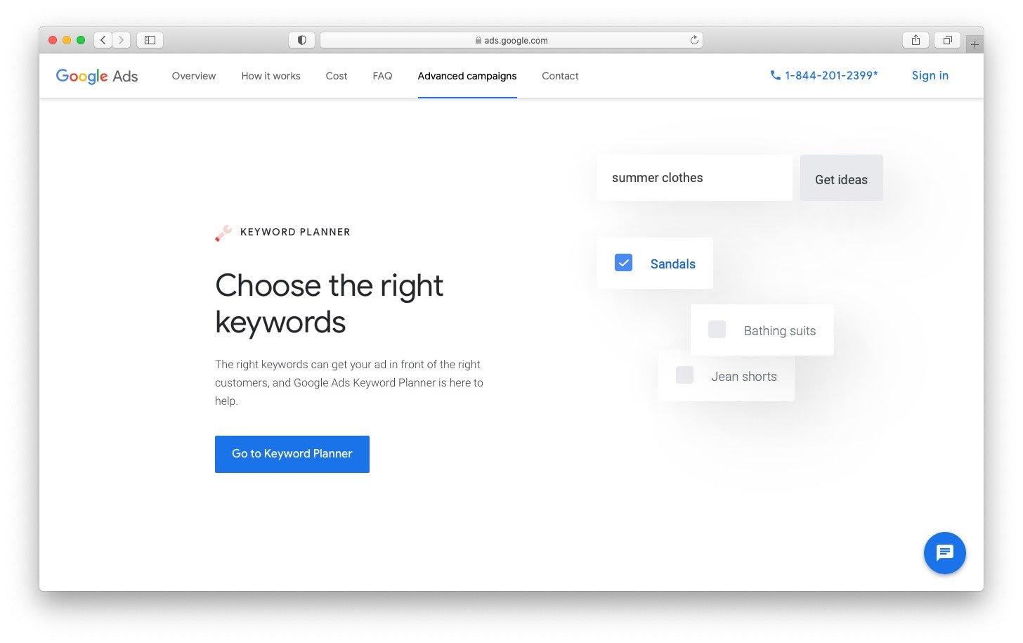 google keyword planner