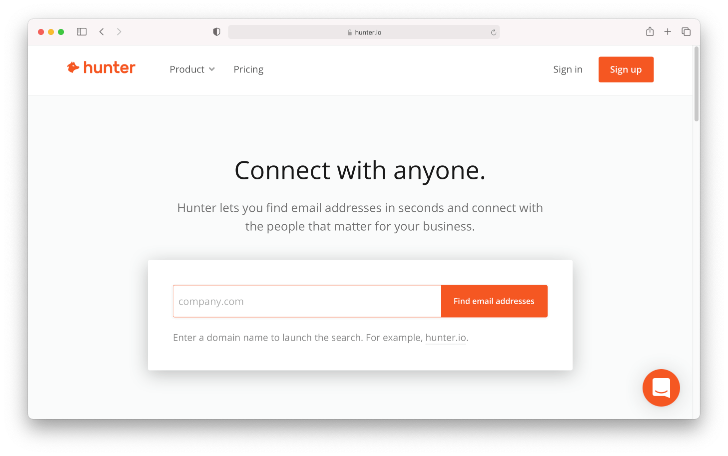 SEO tools like Hunter help with marketing outreach