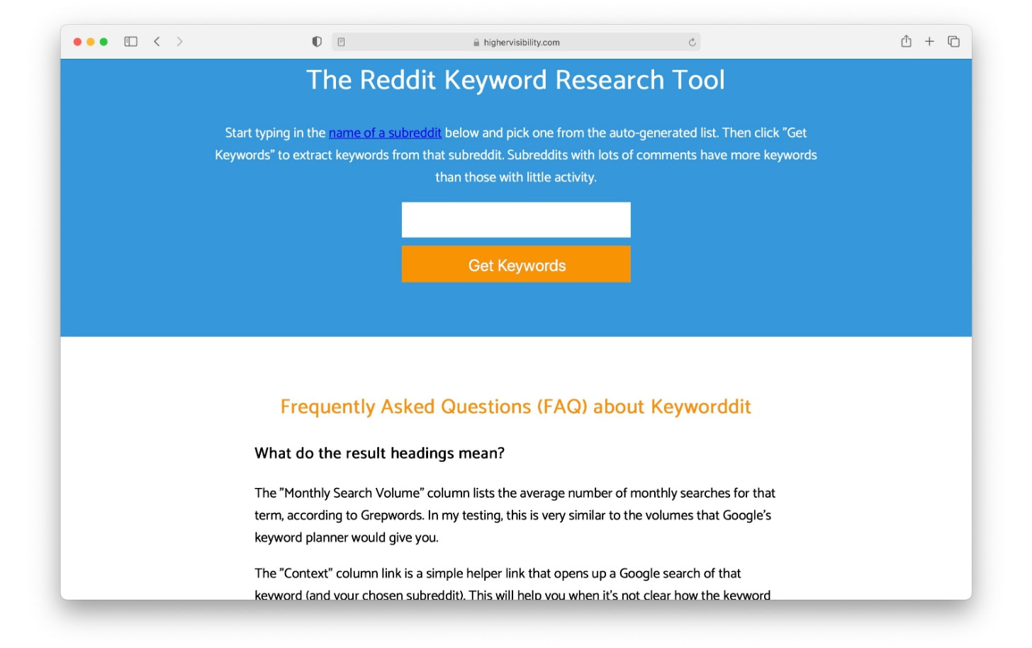 Keyworddit
