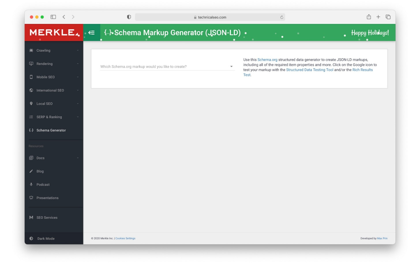 Markle SCHEMA markup generator